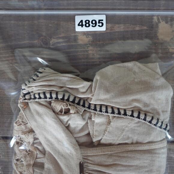 Free People Tunic Tank Top Womens Small Cream Megan Lace Embroidered Crochet - Picture 8 of 8